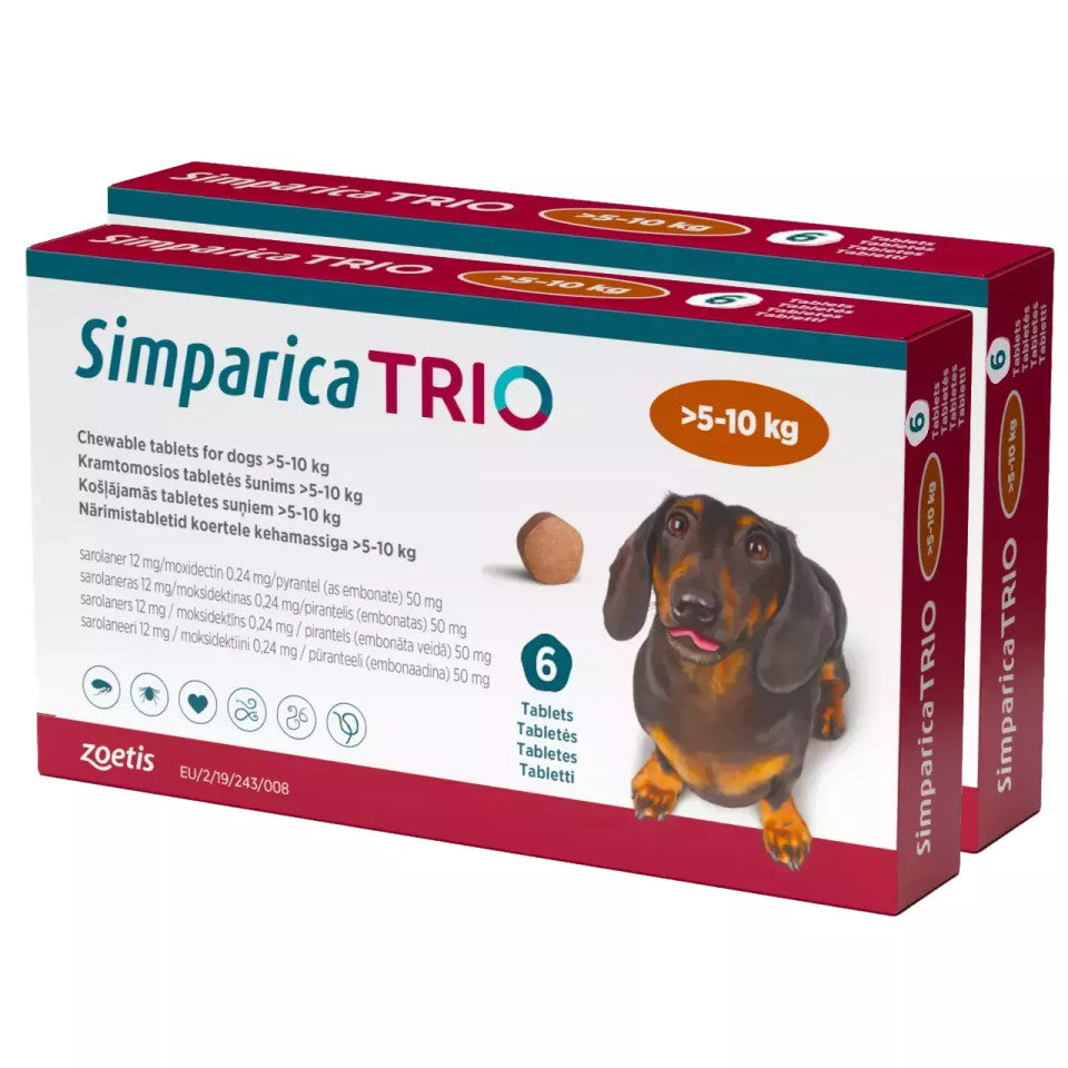 Simparica TRIO - Triple Protection for Dogs in One Tasty Monthly Chew