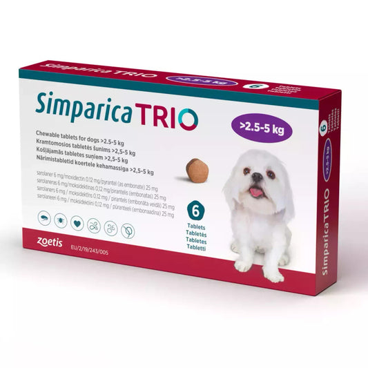 Simparica TRIO - Triple Protection for Dogs in One Tasty Monthly Chew