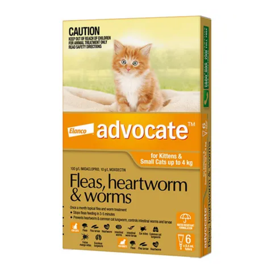 Advocate for Cats - All-in-One Monthly Protection from Fleas, Worms, Mites & Heartworm