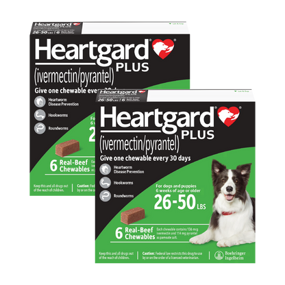 Heartgard Plus for Dogs - Monthly Heartworm & Intestinal Worm Protection