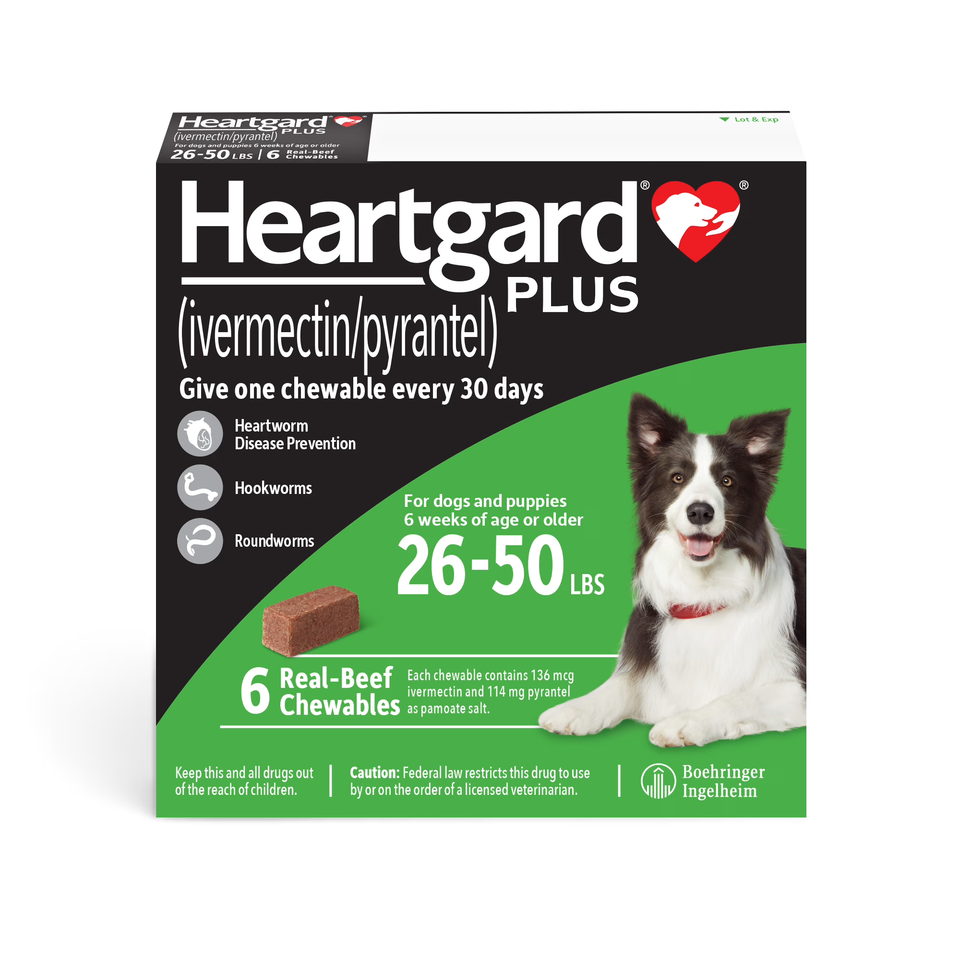 Heartgard Plus for Dogs - Monthly Heartworm & Intestinal Worm Protection