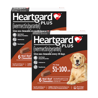 Heartgard Plus for Dogs - Monthly Heartworm & Intestinal Worm Protection