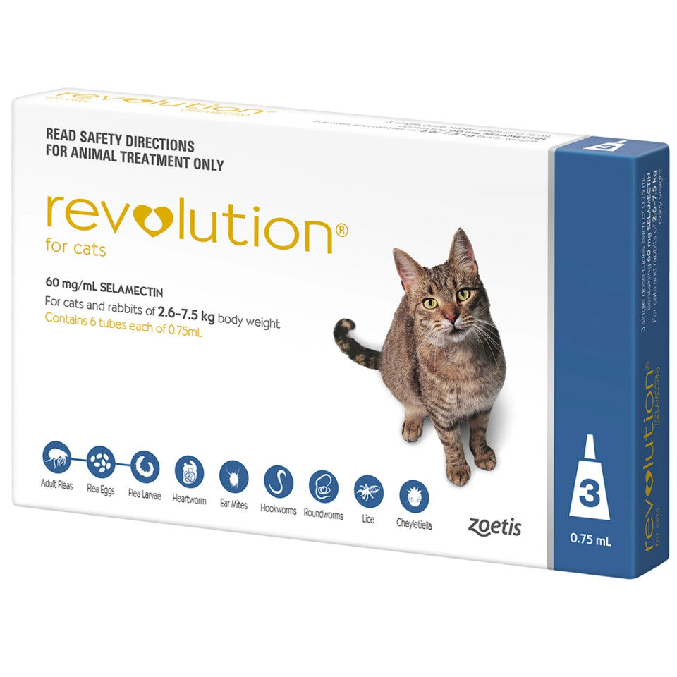 Revolution for Cats - All-in-One Flea, Worm & Heartworm Protection