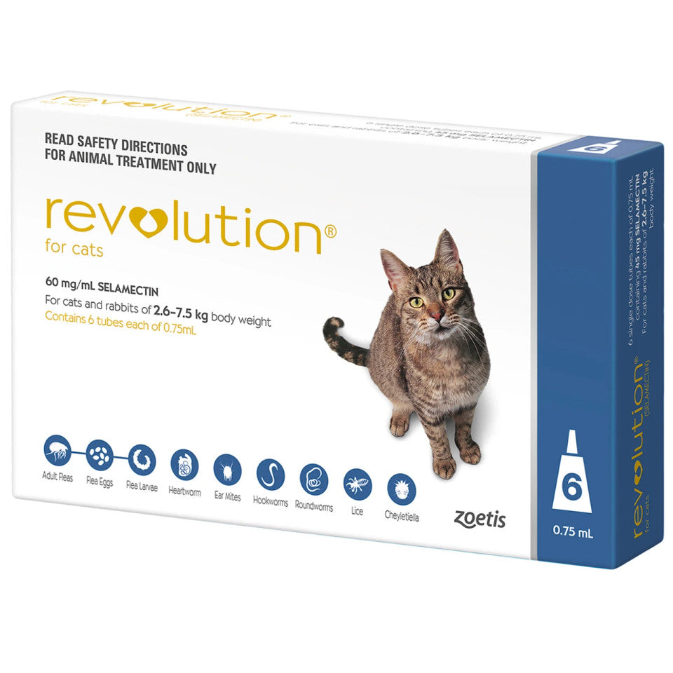 Revolution for Cats - All-in-One Flea, Worm & Heartworm Protection