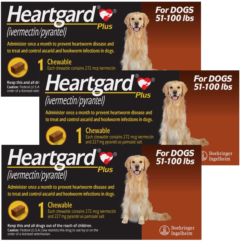 Heartgard Plus for Dogs - Monthly Heartworm & Intestinal Worm Protection