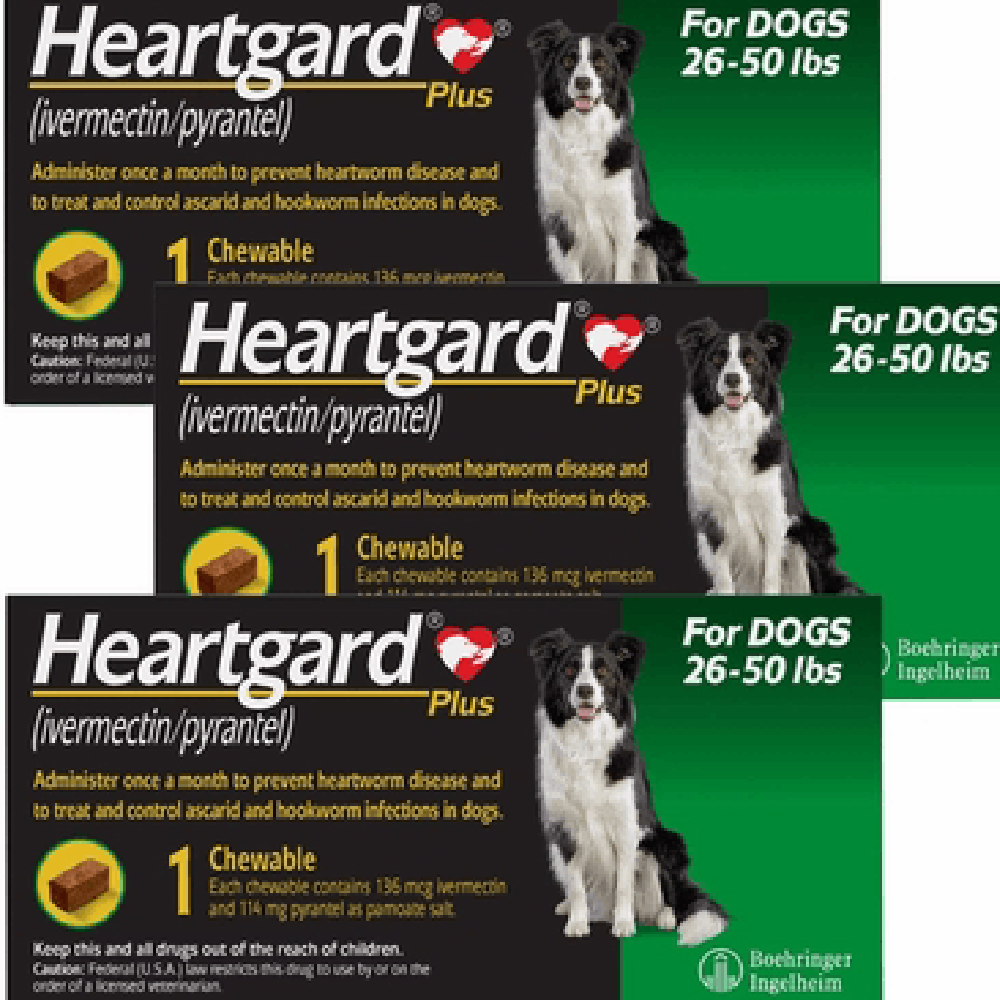 Heartgard Plus for Dogs - Monthly Heartworm & Intestinal Worm Protection