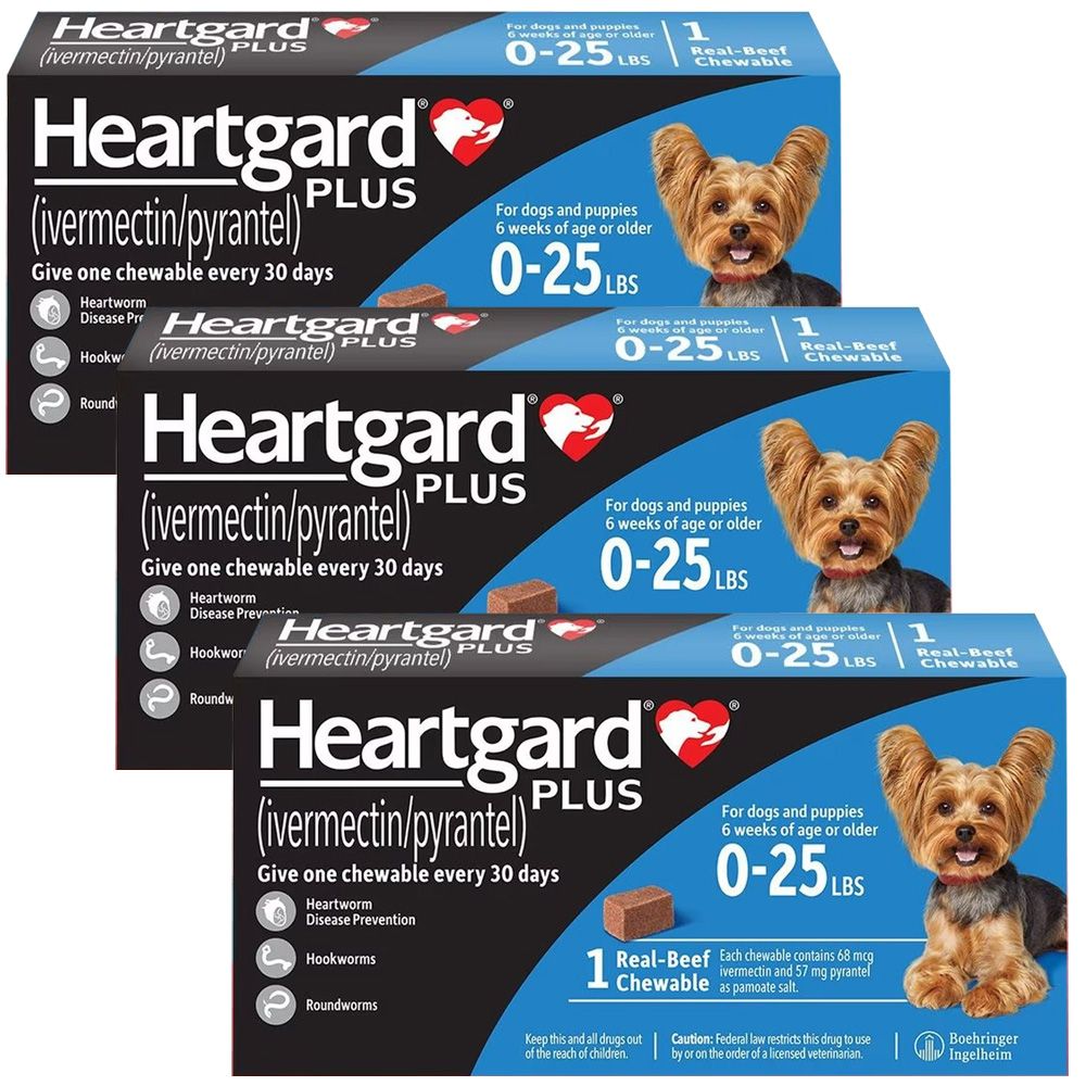 Heartgard Plus for Dogs - Monthly Heartworm & Intestinal Worm Protection